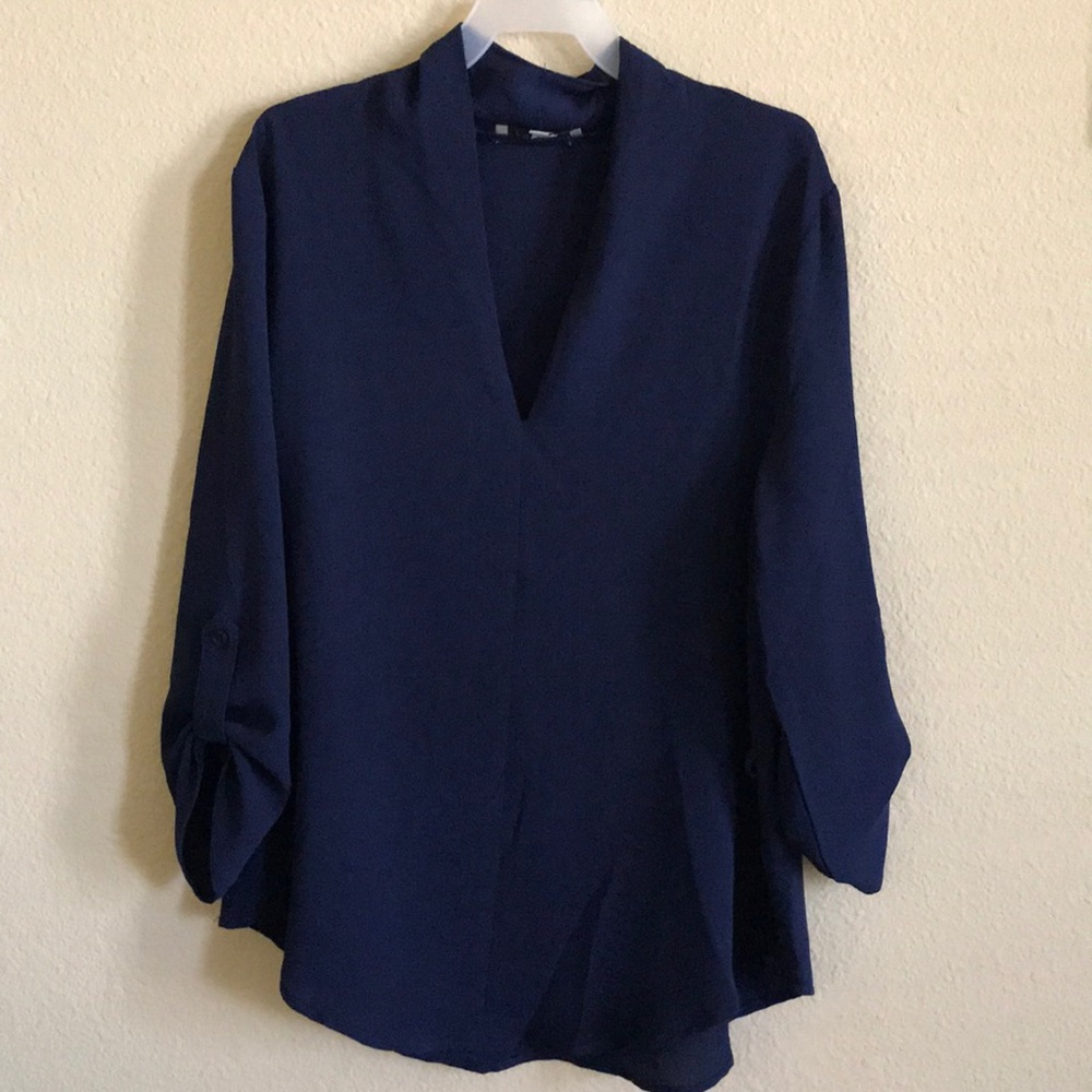 Navy Blue Blouse